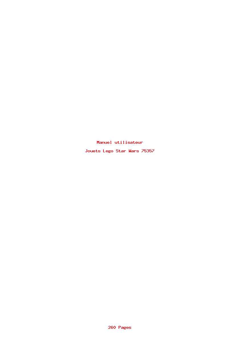 Page 1 de la notice Manuel utilisateur Lego Star Wars 75357