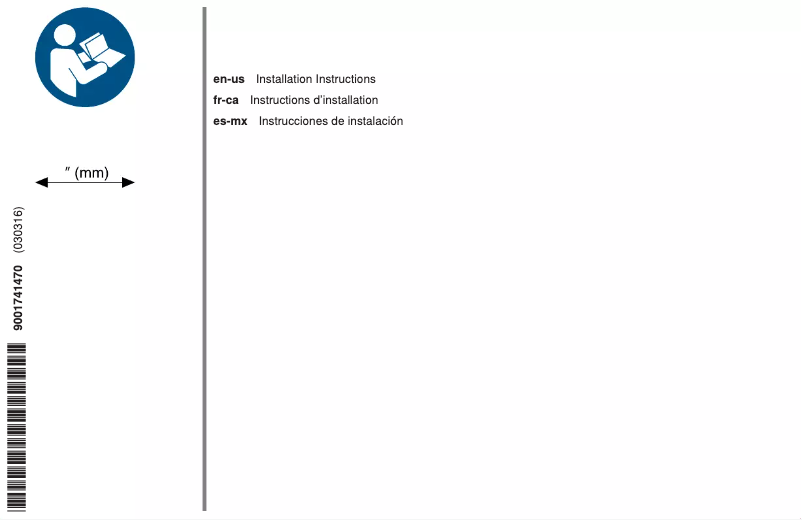 Page 1 de la notice Guide d'installation Bosch B24CB50ESS