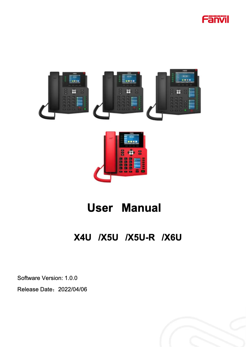 Imagen de la primera página del manual del dispositivo X5U V2