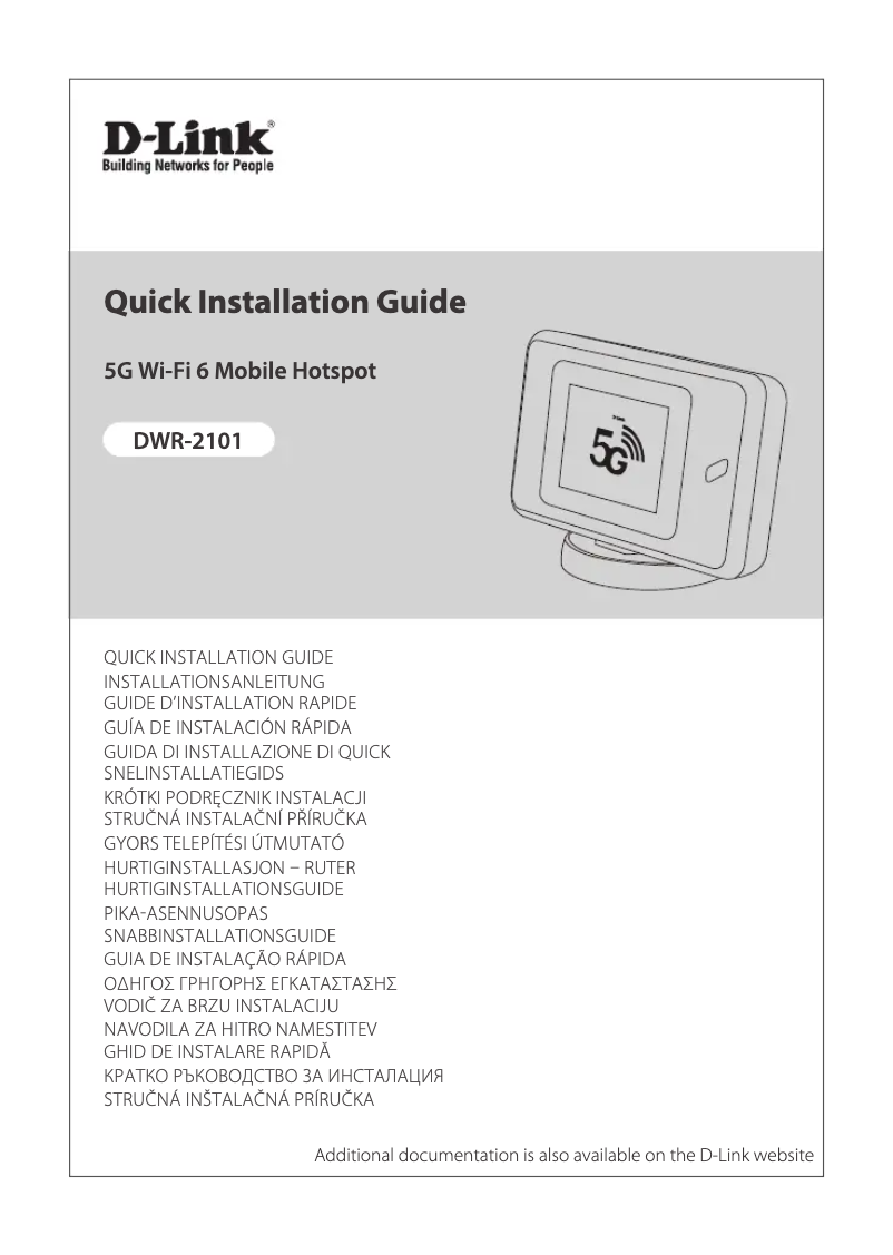 Page 1 de la notice Guide d'installation D-Link DWR-2101