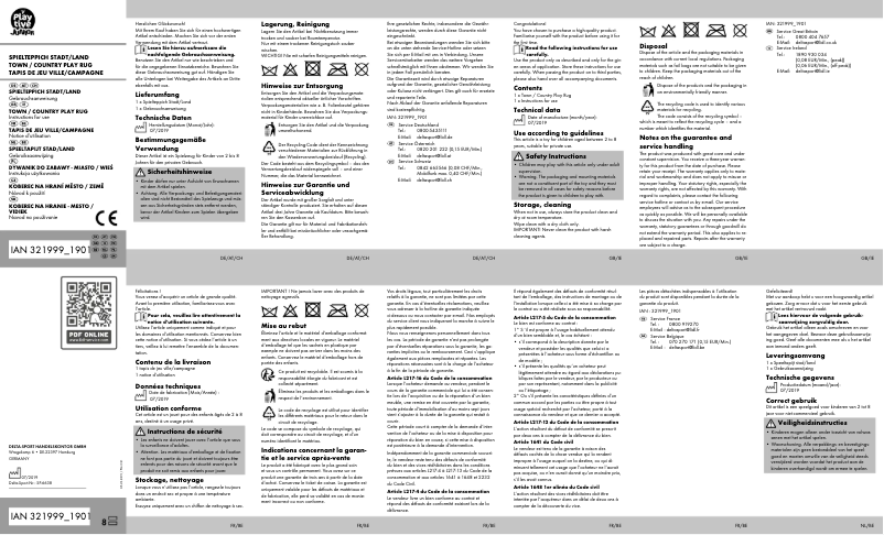 Page 1 de la notice Manuel utilisateur Playtive IAN 321999