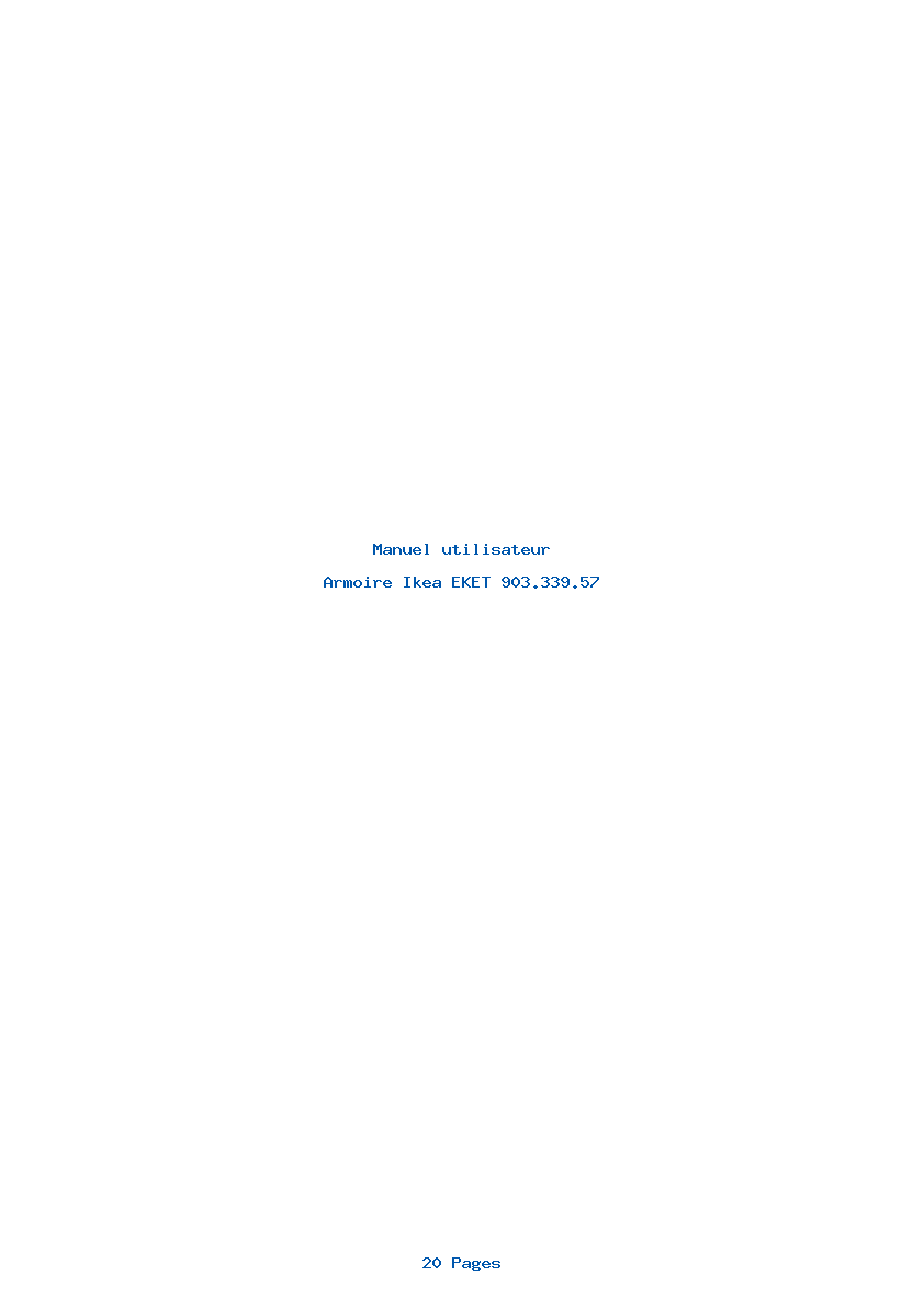Page 1 de la notice Manuel utilisateur Ikea EKET 903.339.57