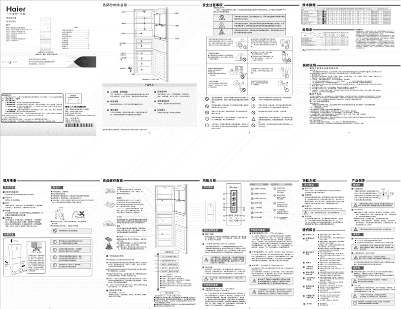 Página 1 del manual Manual de usuario Haier BCD-225SLDA