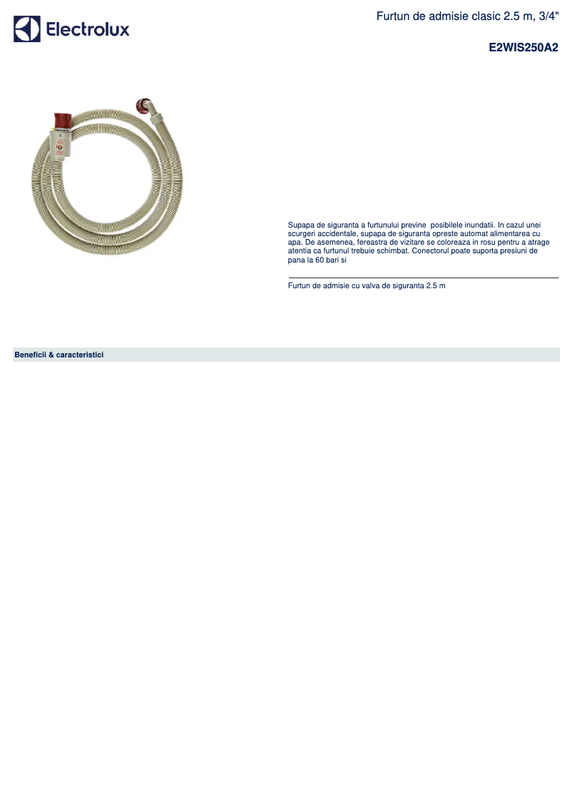 Página 1 del manual Manual de usuario Electrolux E2WIS250A2