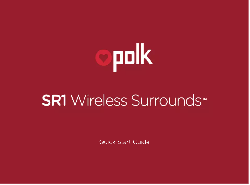 Page 1 de la notice Manuel utilisateur Polk SR1