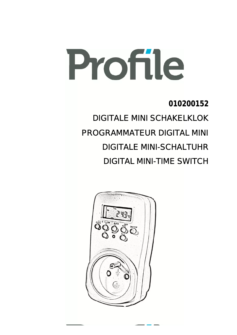 Página 1 del manual Manual de usuario Profile Digital 010200152