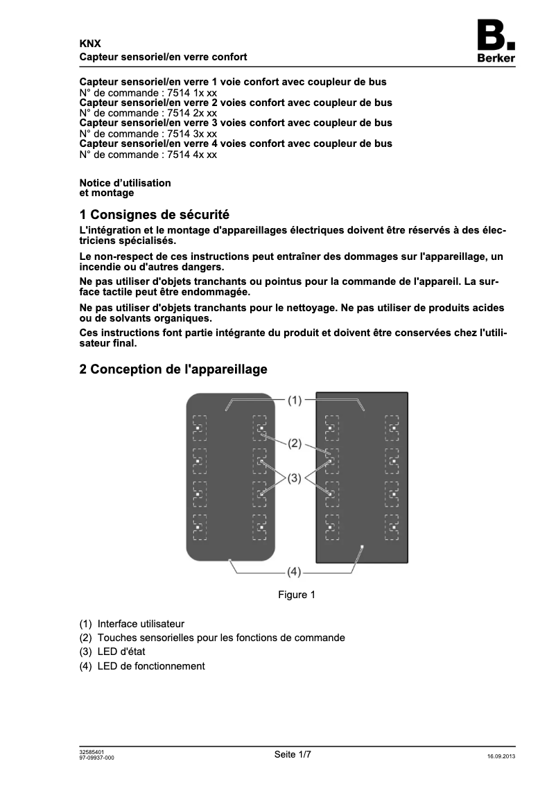Page 1 of the manual Installation Guide Hager 75141850