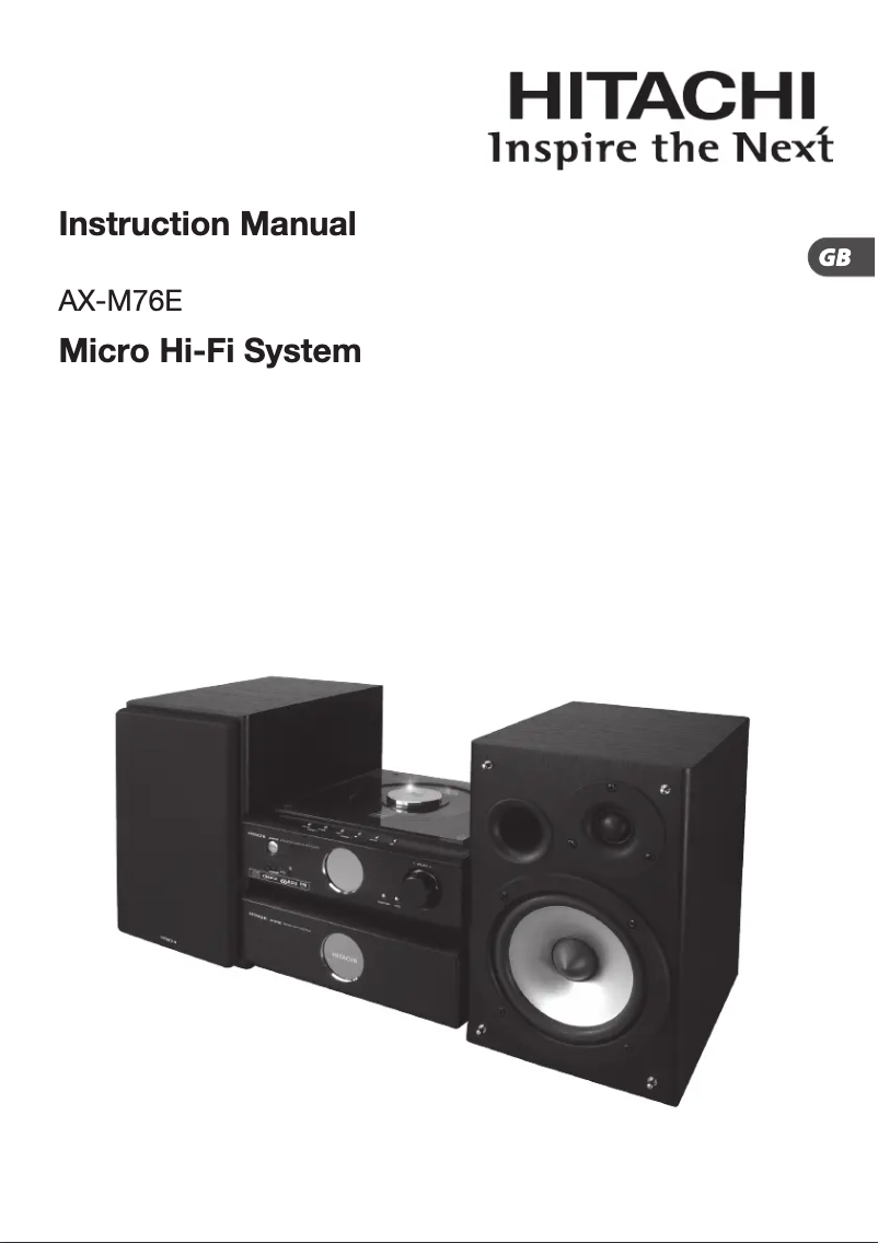 Page 1 de la notice Manuel utilisateur Hitachi AX-M76E