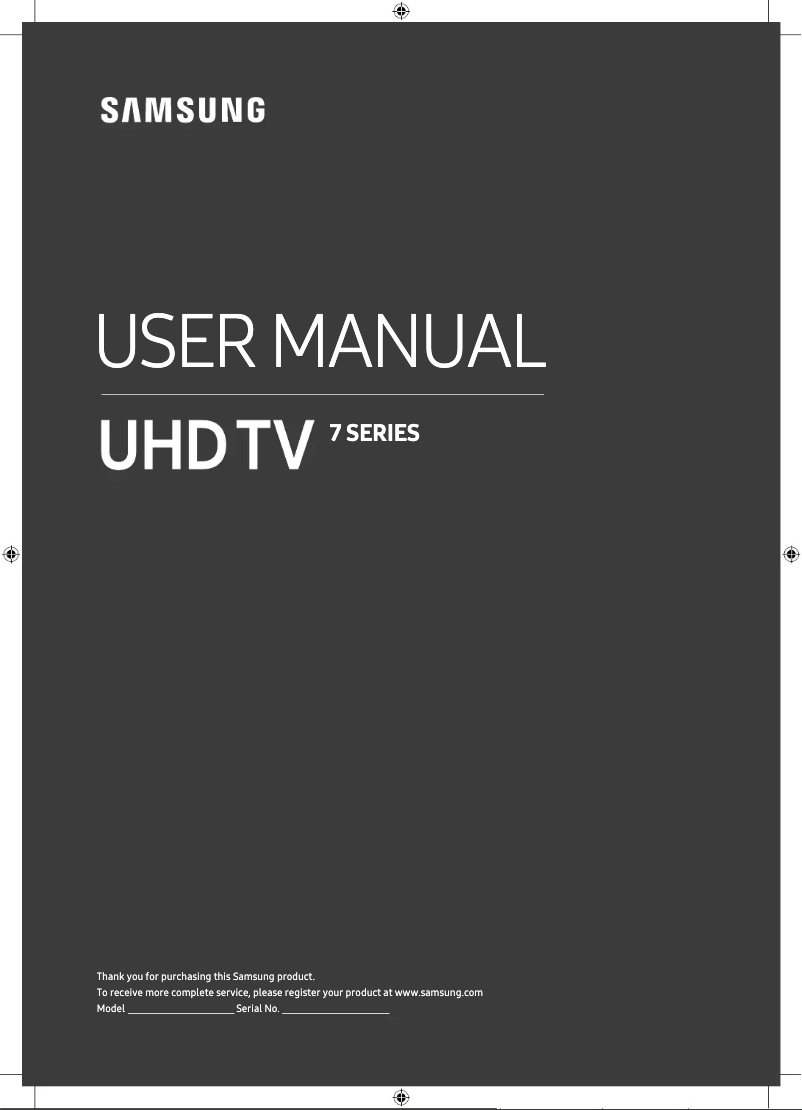 Página 1 del manual Manual de usuario Samsung UE43NU7105K