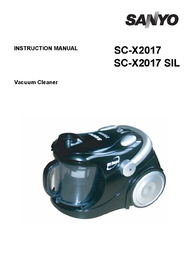 Page 1 de la notice Manuel utilisateur Sanyo SC-X2017 SIL