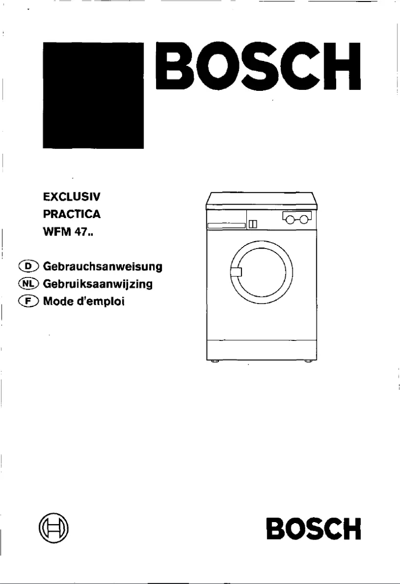 Page 1 de la notice Manuel utilisateur Bosch Practica WFM4630