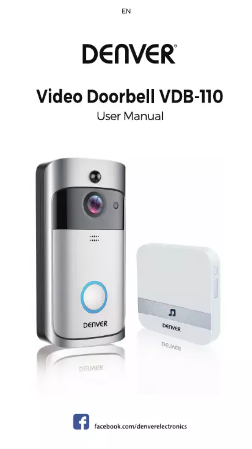 Page 1 de la notice Manuel utilisateur Denver VDB-110