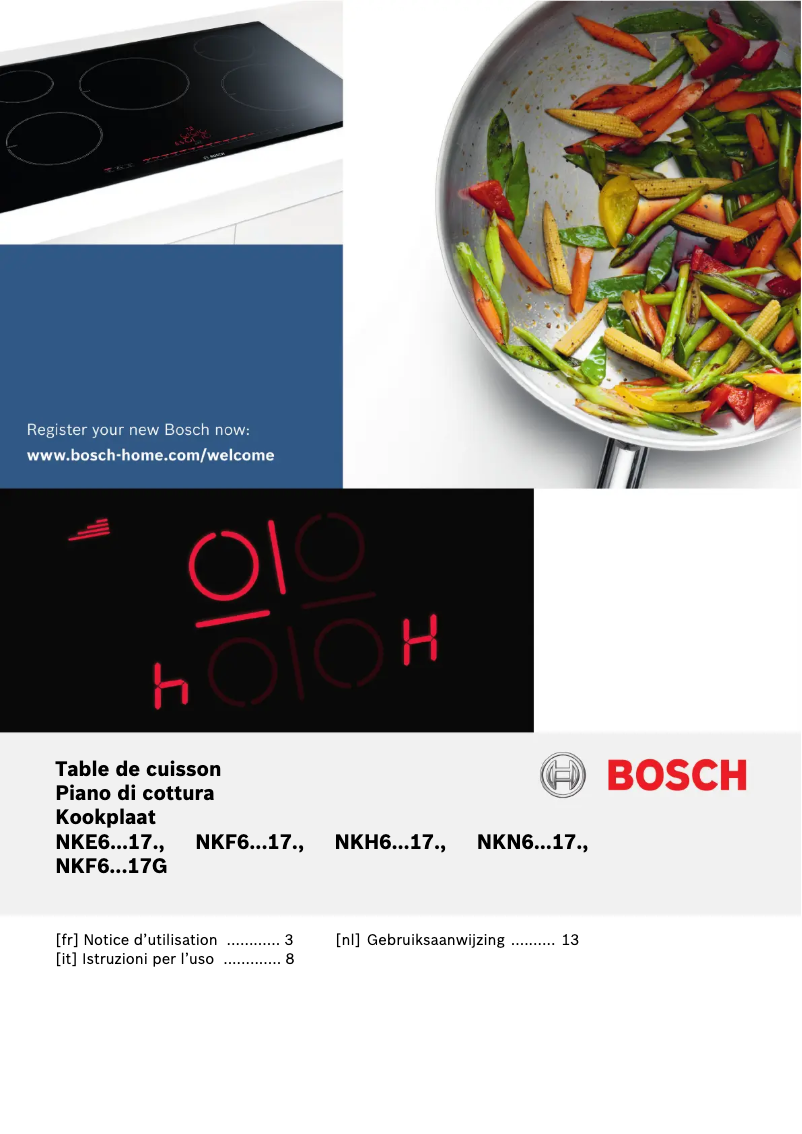 Page 1 de la notice Mode d'emploi Bosch NKN645G17