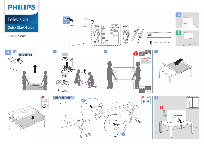 Página 1 del manual Guía de inicio rápido Philips 48OLED707