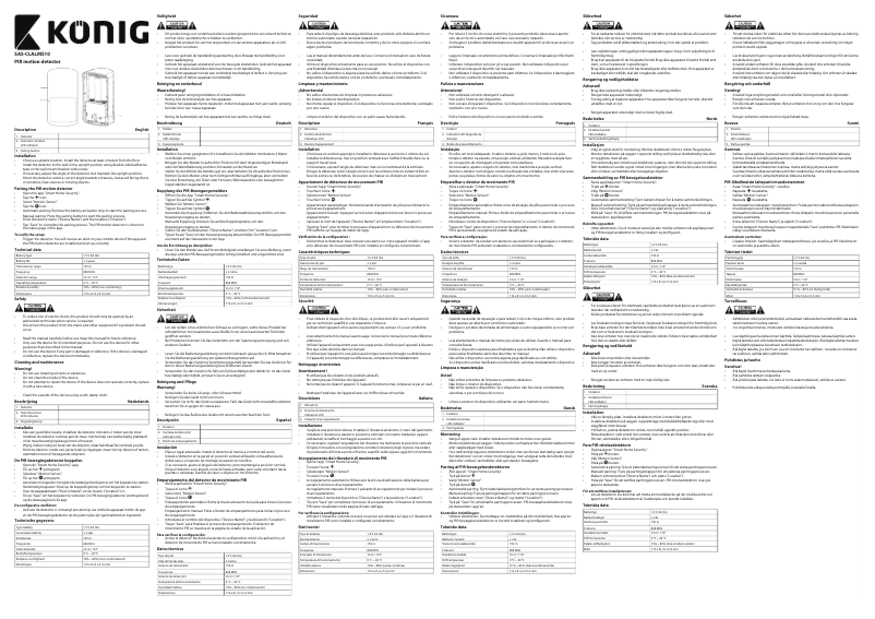Page 1 de la notice Manuel utilisateur Konig SAS-CLALMS10