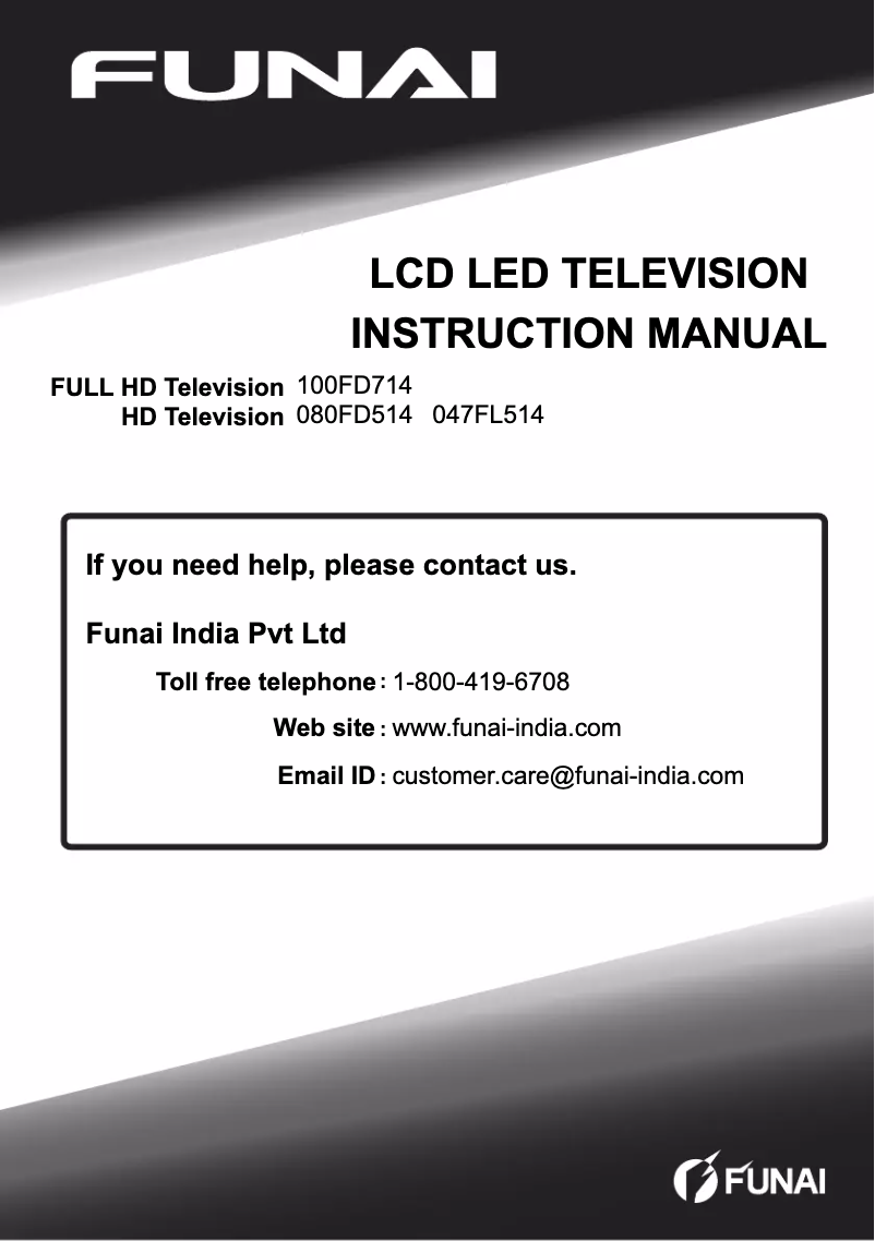 Page 1 of the manual User Manual Funai 047FL514
