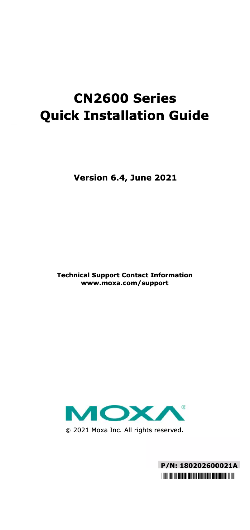 Page 1 de la notice Manuel utilisateur Moxa CN2650I