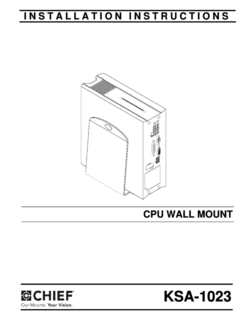 Page 1 de la notice Manuel utilisateur Chief KSA1023