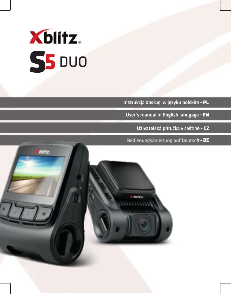Page 1 de la notice Manuel utilisateur Xblitz S5 Duo