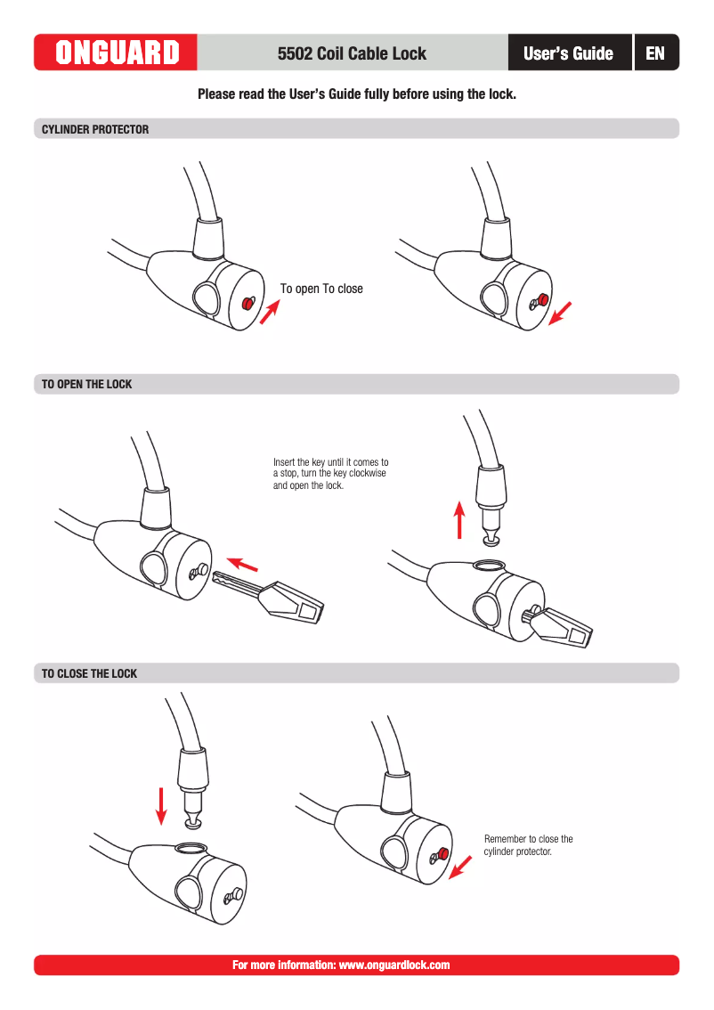 Page 1 de la notice Manuel utilisateur OnGuard 5502