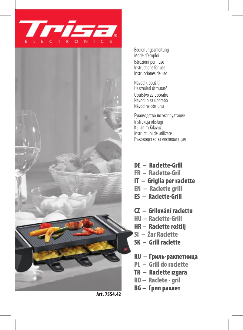 Page 1 de la notice Manuel utilisateur Trisa 7554.42