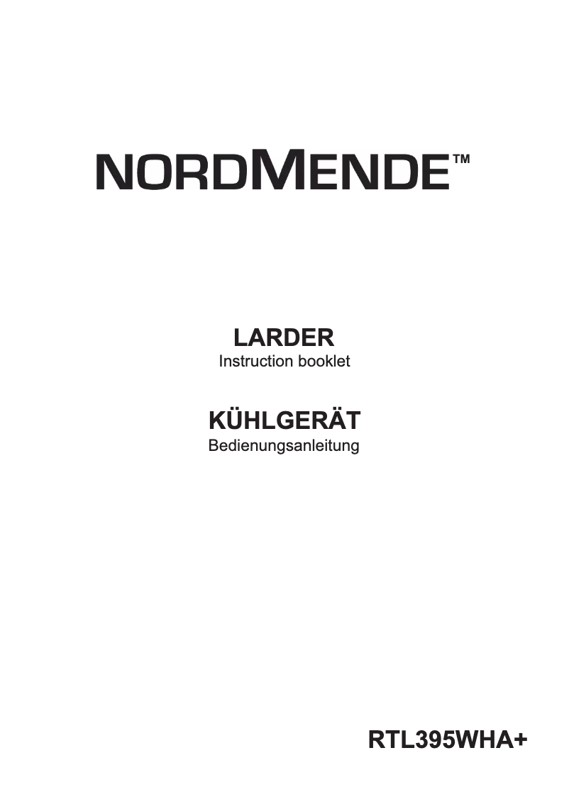 Page 1 de la notice Manuel utilisateur Nordmende RTL395IXA