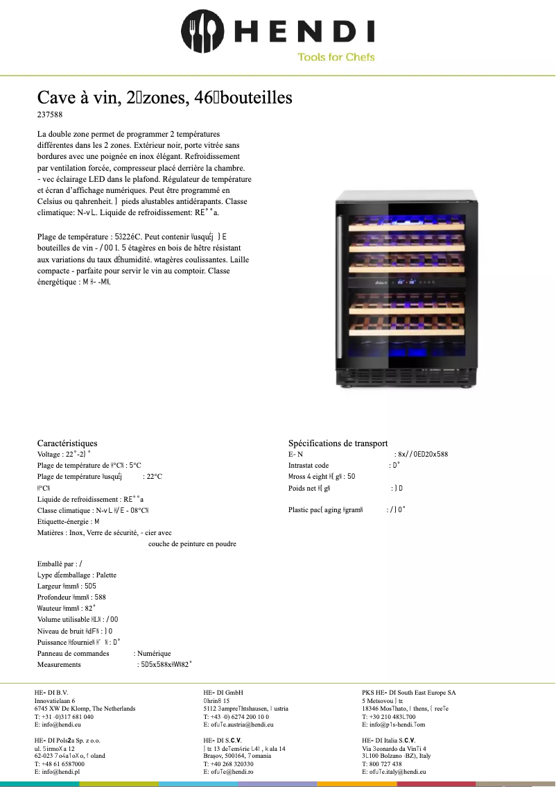 Page 1 de la notice Fiche technique Arktic 237588