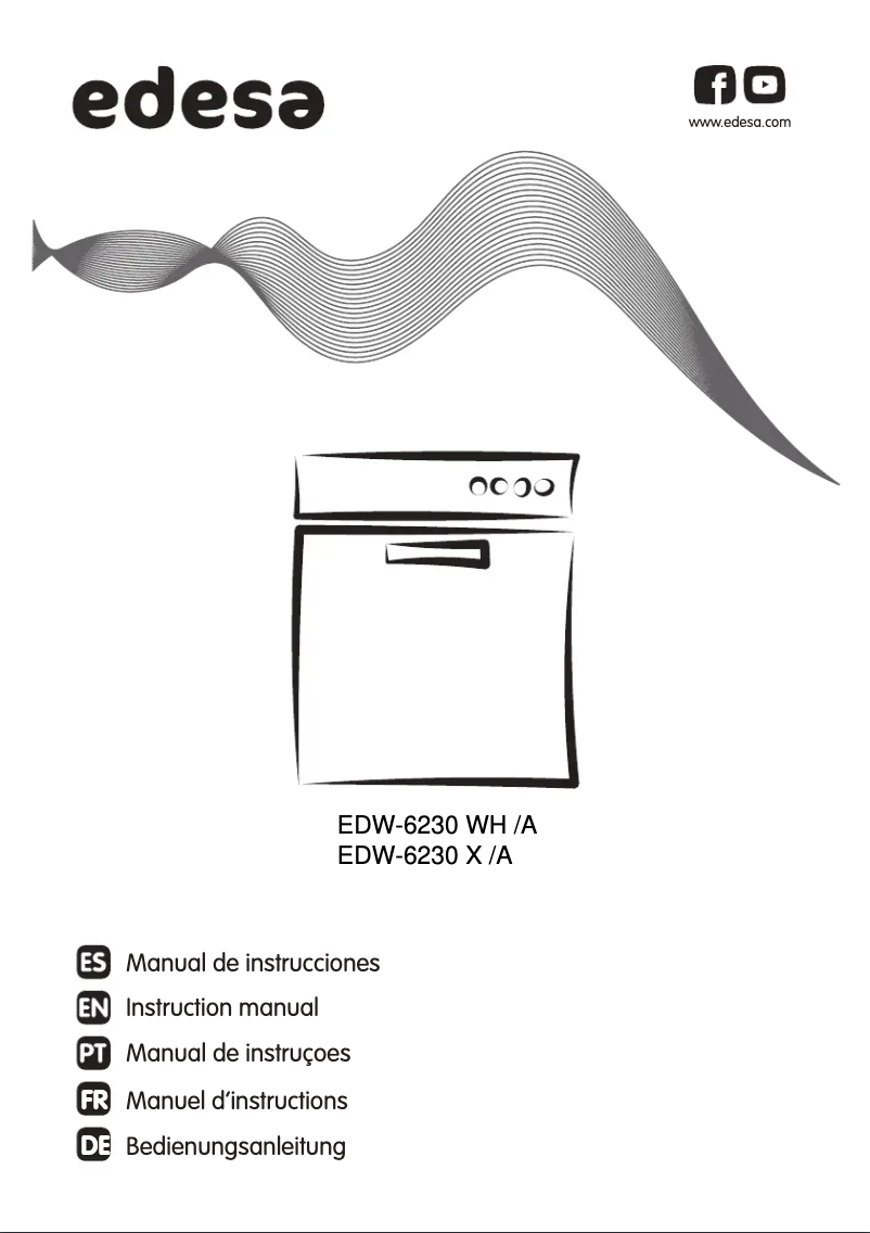 Page 1 de la notice Manuel utilisateur Edesa EDW-6230 WH