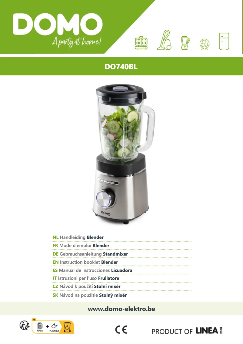 Page 1 de la notice Manuel utilisateur Domo DO740BL