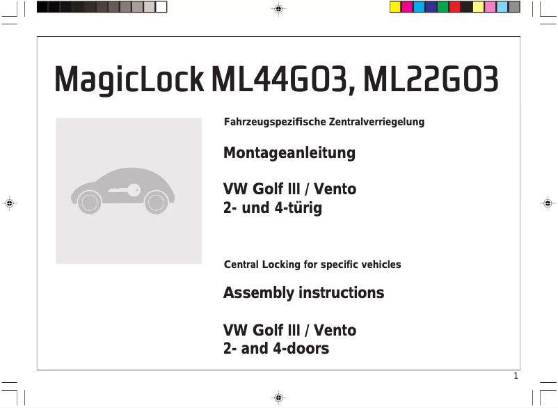 Page 1 de la notice Manuel utilisateur Waeco MagicLock ML22GO3