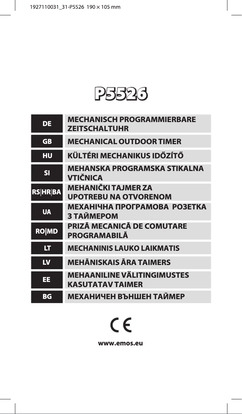 Página 1 del manual Manual de usuario Emos P5526