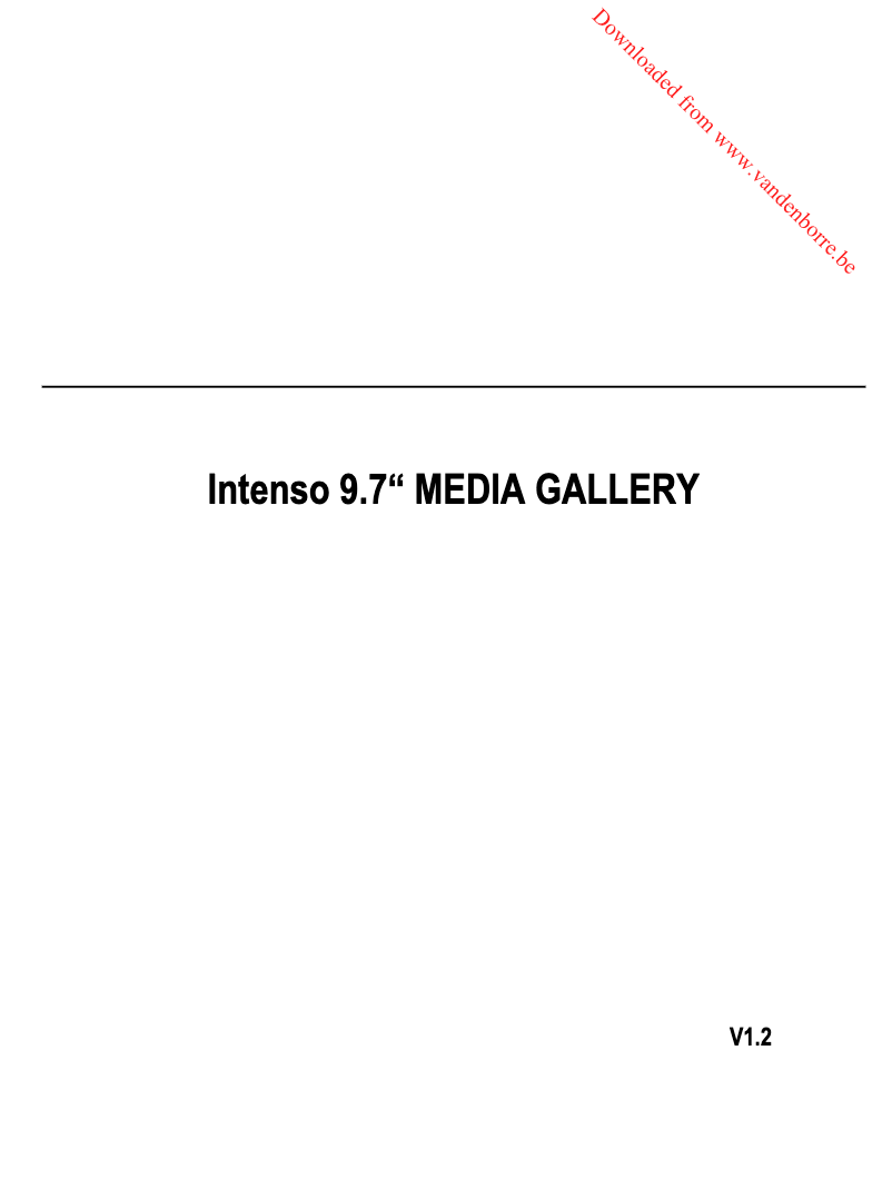 Page 1 de la notice Manuel utilisateur Intenso 9.7" Media Gallery