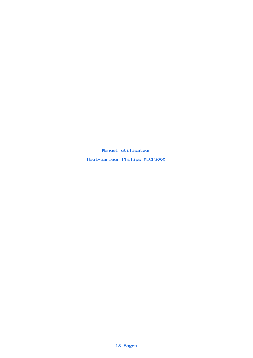 Image de la première page du manuel de l'appareil AECP3000