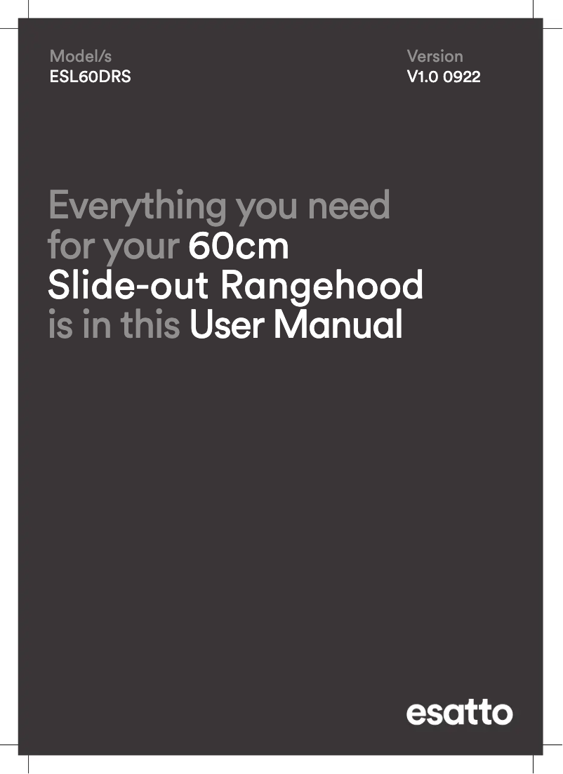 Página 1 del manual Manual de usuario Esatto ESL60DRS