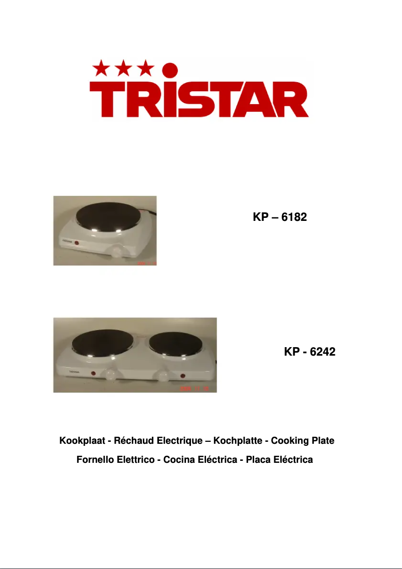 Page 1 de la notice Manuel utilisateur TriStar KP-6182