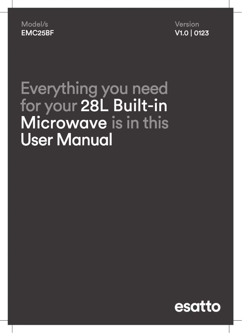 Página 1 del manual Manual de usuario Esatto EMC25BF