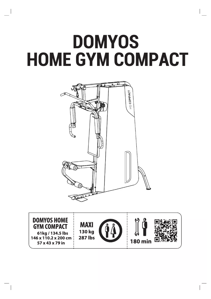 Page 1 de la notice Manuel utilisateur Domyos Home Gym Compact