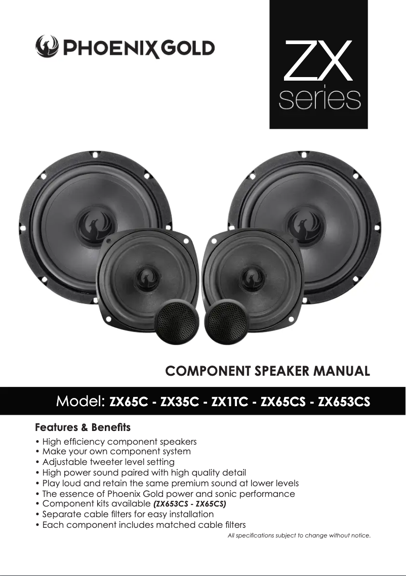 Página 1 del manual Manual de usuario Phoenix Gold ZX1TC