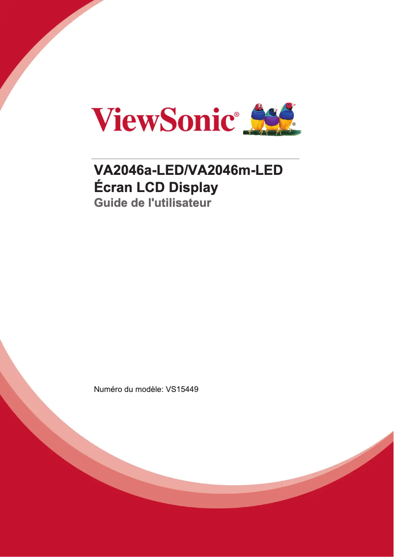Página 1 del manual Manual de usuario Viewsonic VA2046a-LED