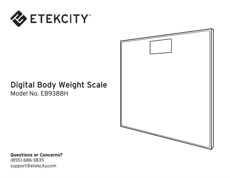 Page 1 de la notice Manuel utilisateur Etekcity EB9388H