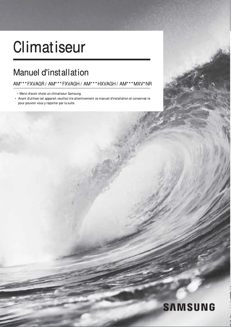 Página 1 del manual Guía de instalación Samsung AM220FNHDEH