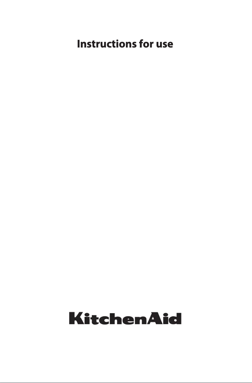 Page 1 de la notice Manuel utilisateur KitchenAid KMMXX 38600