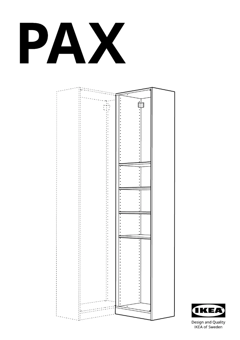 Page 1 de la notice Manuel utilisateur Ikea PAX 705.151.14
