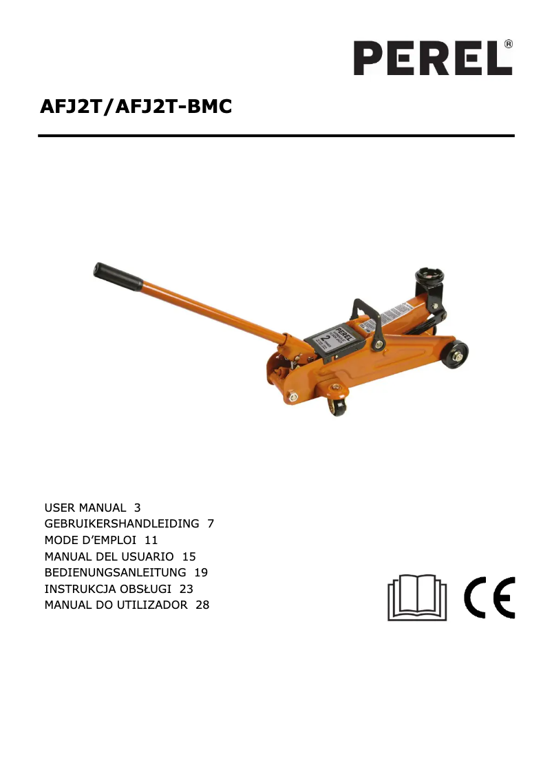 Page 1 de la notice Manuel utilisateur Perel AFJ2T-BMC