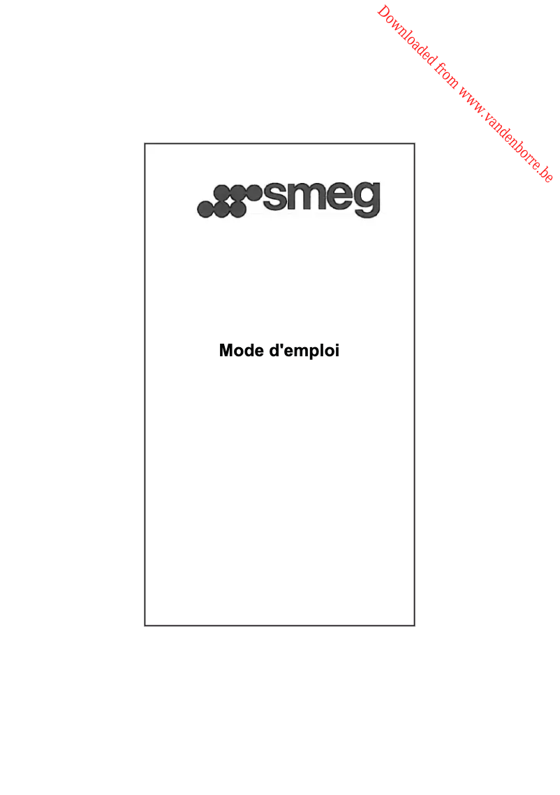 Page 1 de la notice Manuel utilisateur Smeg KSED95XE