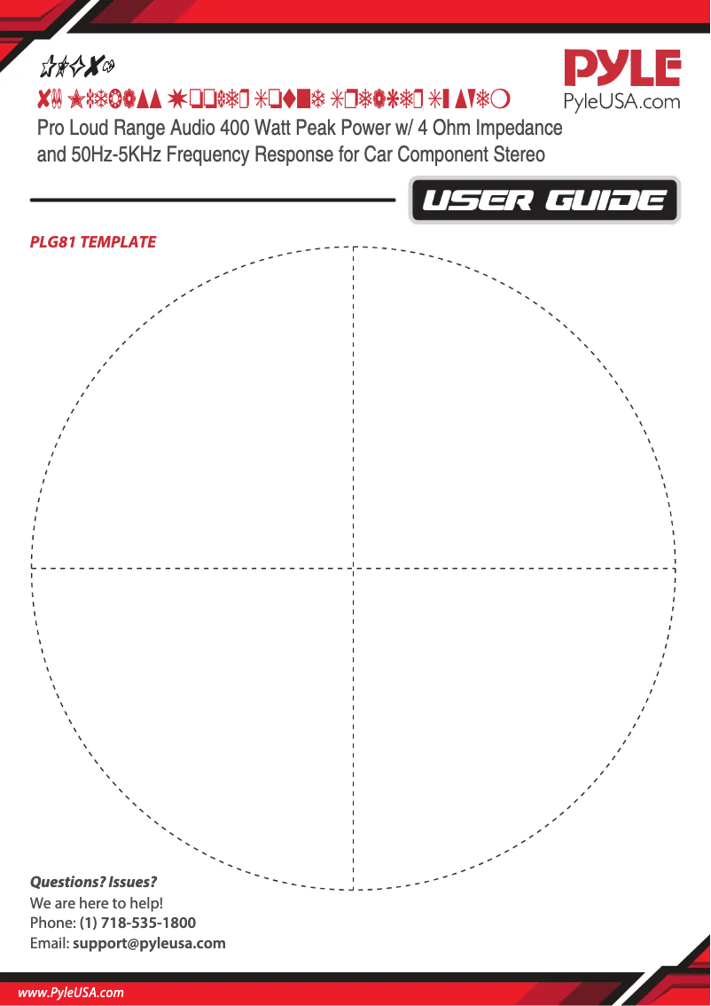 Page 1 de la notice Manuel utilisateur Pyle PLG81