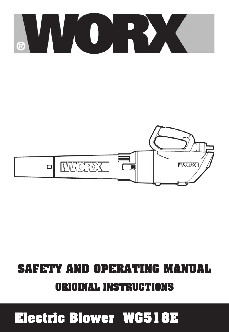 Page 1 de la notice Manuel utilisateur Worx WG518E