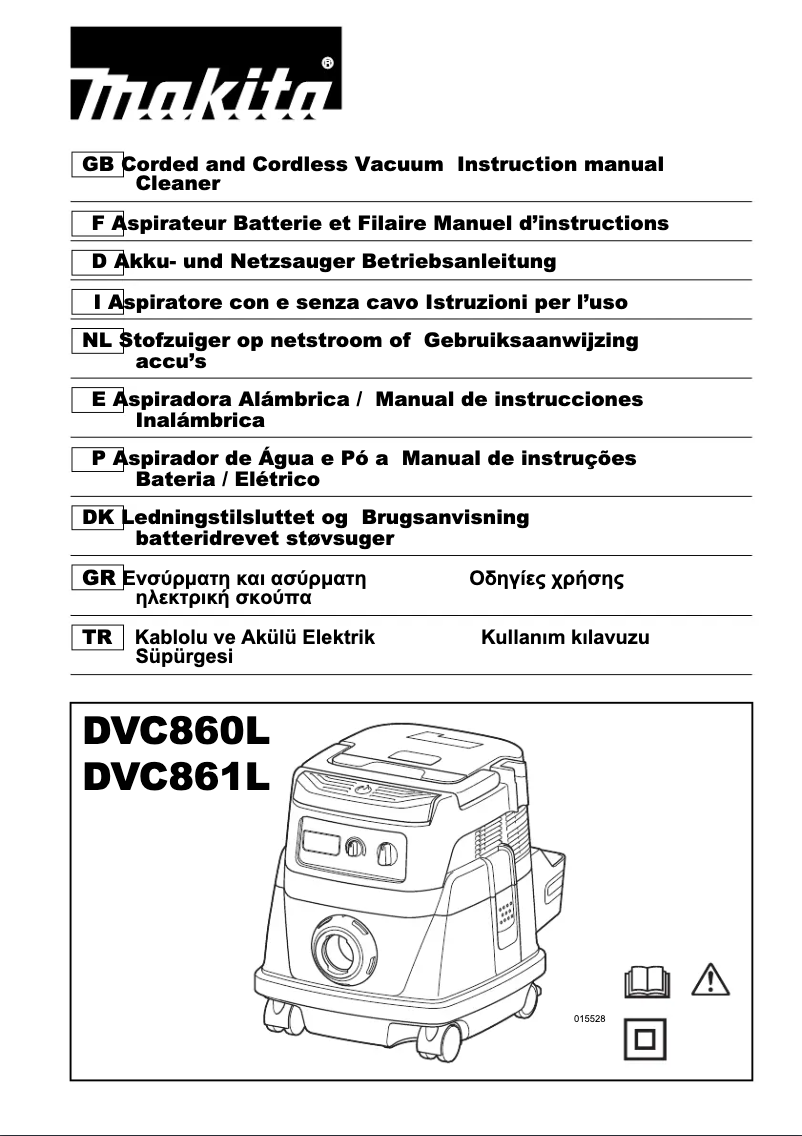 Page 1 de la notice Manuel utilisateur Makita DVC860LZ
