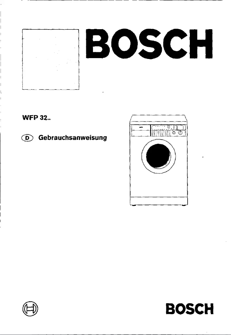 Page 1 de la notice Manuel utilisateur Bosch WFP3290