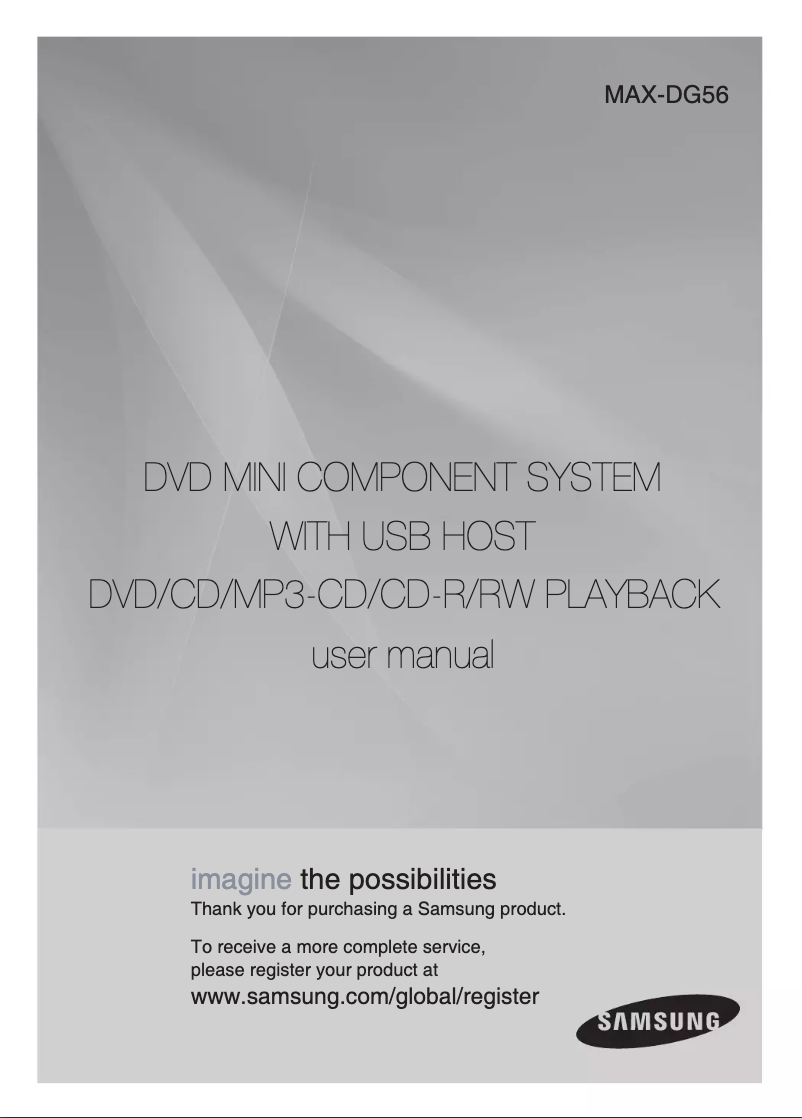 Página 1 del manual Manual de usuario Samsung MAX-DG56